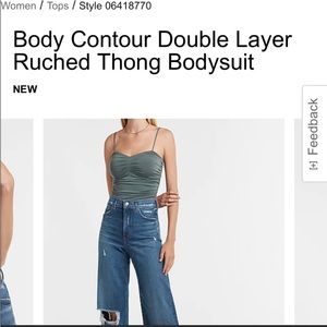 NWT Express Ruched Bodysuit body contour line